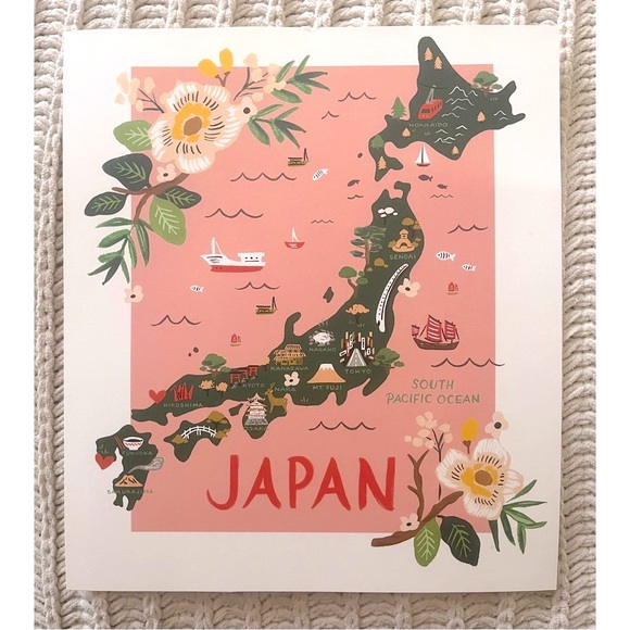 Other - 🇯🇵Japan Country Geography Wall Art Print Digital Illustration Drawing🇯🇵